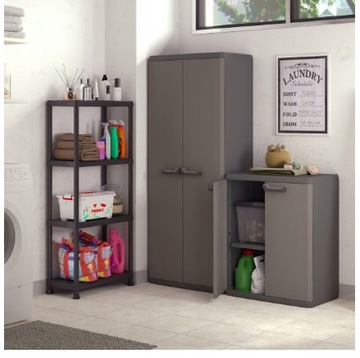 ПЛАСТИКОВЫЙ КНИЖНЫЙ ШКАФ С 4 ПОЛКАМИ 125 КГ ПЛАСТИК