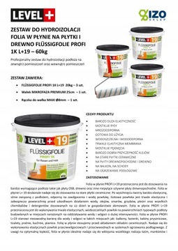 Folia w płynie 60kg Na Balkon Taras OSB L+19 + Wałek malarski