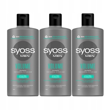 Syoss MEN Volume Szampon do włosów 2w1 3 x 440ml