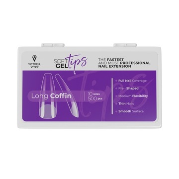 VICTORIA VYNN Tipsy Soft Gel Long Coffin 500szt.