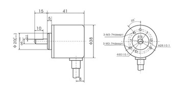 Энкодер N38G6-1000BM-8-30F2 1000 имп/об 8-30В HTL