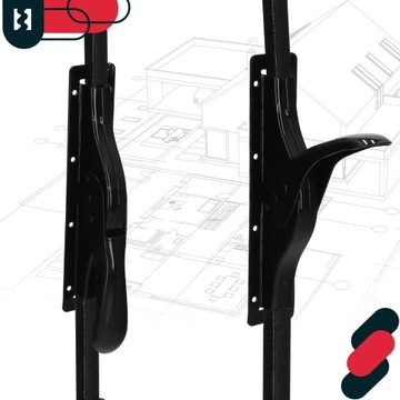 ZASUWA ZASUWKA GARAŻOWA BASKWIL ZAMKNIĘCIE BASKWILE BRAM DRZWI CZARNA 250CM