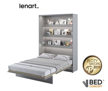 Półkotapczan BED CONCEPT BC-01 140x200 pion szary