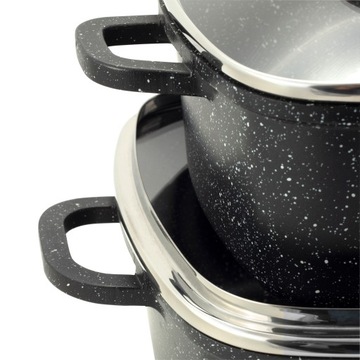 НАБОР ГОРШКОВ НАБОР алюминиевых мраморных горшков INDUCTION KAMILLE