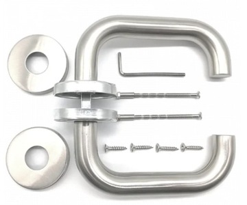 Дверная ручка из нержавеющей стали в сборе 63.400 Inox