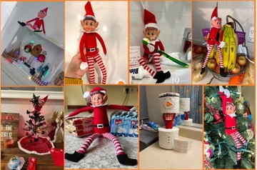 ELF ŚWIĄTECZNY KRASNAL OZDOBNY NA ŚWIĘTA CZERWONY POMOCNIK MIKOŁAJA 30 CM