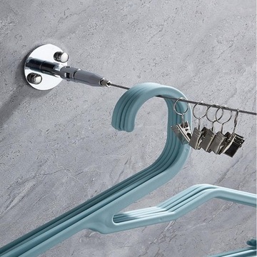 Multifunctional adjustable wire rope clothesline
