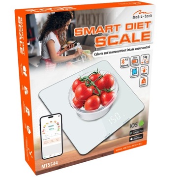 Весы SMART DIET SCALE с приложением для диеты Bluetooth 4.2 IOS Android
