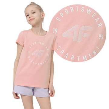 KOSZULKA T-SHIRT DZIEWCZĘCY 4F JTSD003-56S r.164