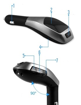 FM-передатчик X5 Bluetooth, зарядное устройство для MP3 с ЖК-дисплеем и 2 USB-разъемами