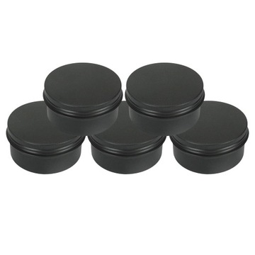 5 пустых алюминиевых косметических стеклянных банок