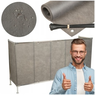 OSŁONA NA BALKON 1X6M MATA SZARA + GRATIS! PL