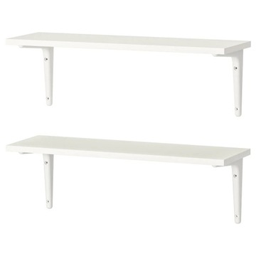 PÓŁKA ŚCIENNA BURHULT / SIBBHULT BIAŁĄ 59 CM 2 SZT