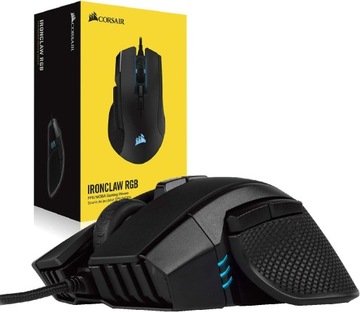 Corsair Elgato Ironclaw Mysz gamingowa RGB FPS / MOBA 18 000 DPI LED RGB