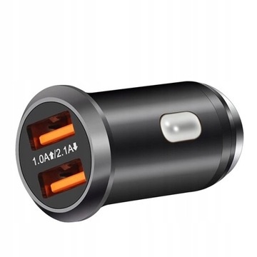 UNIWERSALNA ŁADOWARKA SAMOCHODOWA 2X USB 2.4A QC