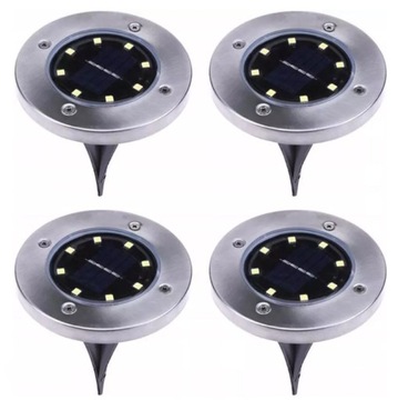 4x Lampa SOLARNA Ogrodowa LED Wbijana Najazdowa
