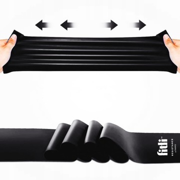 ZESTAW 5 GUM TAŚMA DO ĆWICZEŃ TRENINGU REHABILITACYJNA FITNESS FLAT BAND 2M