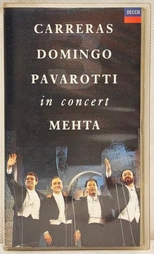 Carreras. Domingo. Pavarotti in concert. Kaseta VHS