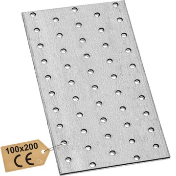 PP12 ПЛОСКИЙ СОЕДИНИТЕЛЬ ПЕРФОРИРОВАННАЯ ПЛАСТИНА OC 100x200