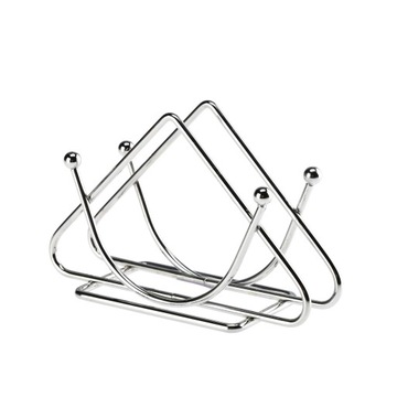 Serwetnik metalowy CHROM trójkątny INOX