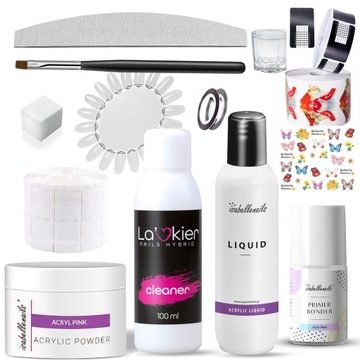 Isabellenails Acrylic Nail Set Акриловая пудра 15 мл РОЗОВАЯ жидкость