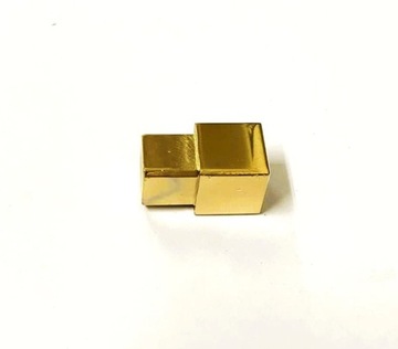 Kostka narożnik do profilu stalowego Q Złoty 12mm