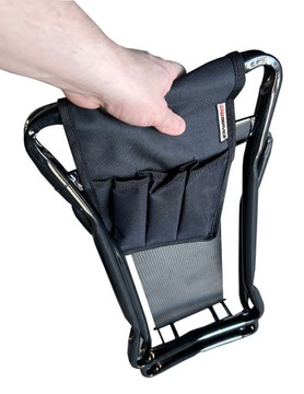 ТАБУРЕТ СТУЛ САДОВЫЙ НА КОЛЕНЯХ ЧЕРНАЯ СКАМЬЯ 3в1 59x27,5x49 СМ