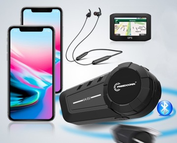 INTERKOM 6 OSÓB BLUETOOTH FREEDCONN KY-PRO V4 EU na 3 kask mówi po POLSKU