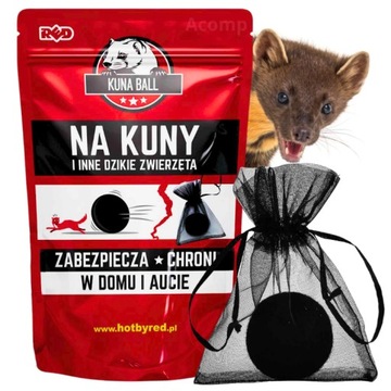RED KUNA BALL odstraszacz na kuny, zwierzynę leśną OGRÓD, DOM, AUTO