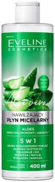 Nawilżający płyn micelarny aloesowy ALOE VERA 5w1 EVELINE