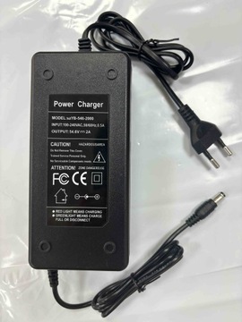 Источник питания 54,6 В 48 В 2 А 5,5 мм 13S литий-ионное велосипедное зарядное устройство ДЛЯ СКУТЕРА