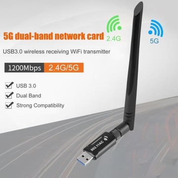Adapter WiFi bezprzewodowy 2.4GHz ABS Mini Adapter