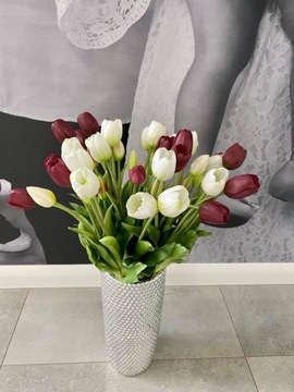 Tulipan silikonowy bukiet tulipany silikonowe