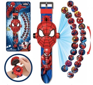 М КОСТЮМ ЧЕЛОВЕКА-ПАУКА КАРНАВАЛЬНЫЙ КОСТЮМ 110/122 см + ЧАСЫ