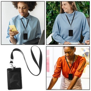 Кожаный футляр для бейджа