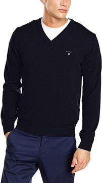 59 ## GANT ## MĘSKI SWETER PREMIUM V-NECK M