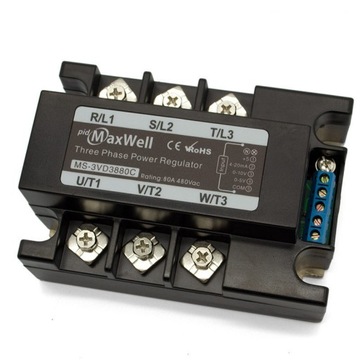 Półprzewodnikowy regulator mocy SSR 80A 3F. 4-20mA
