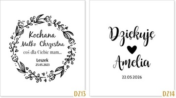 Podziękowanie chrzestnych dziadków chrzest aniołek