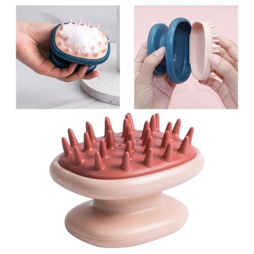 Ручная щетка для душа с ручным душем Salon, розовая