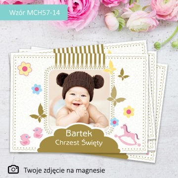 25 магнитов - Крестильная благодарность с фото