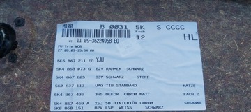 ОБИВКА ДВЕРИ VW GOLF VI ХЭТЧБЕК ЛЕВАЯ ПЕРЕДНЯЯ И ЗАДНЯЯ