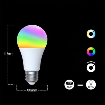 Светодиодная лампа ZIGBEE TUYA SMART 9W E27 RGB CCT