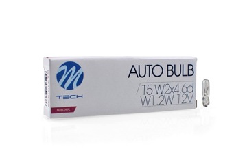 Żarówka M-TECH W1.2W T5 12V 1.2W W2x4.6d