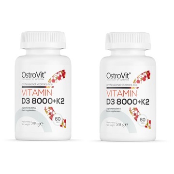 OSTROVIT WITAMINA D3 8000IU + K2 120 t KOŚCI STAWY