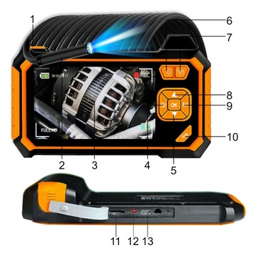 ИНСПЕКЦИОННАЯ КАМЕРА, ЭНДОСКОП, КОМПЛЕКТ ДИСПЛЕЯ FHD, 5 М, КАБЕЛЬ ЖК-ДИСПЛЕЙ VISIXON