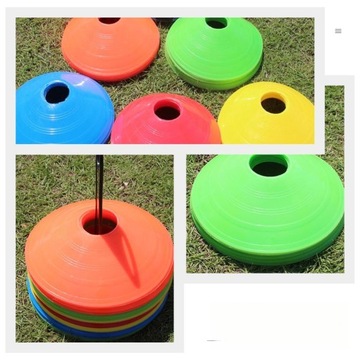 OKRĄGŁE LOGO NACZYNIE DO TRENINGU PIŁKI NOŻNEJ SPORTOWE NARZĘDZIE DO PIŁKI NOŻNEJ 25 SZT.