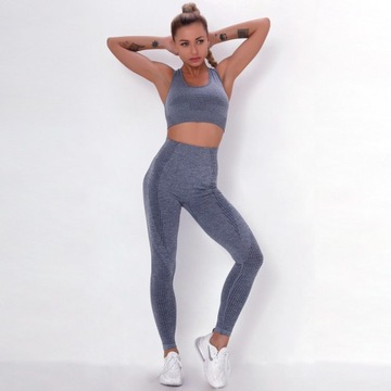 SPORTS SET топ бесшовные леггинсы для фитнеса L