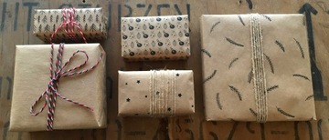 ZESTAW DO PAKOWANIA EKO papier pakowy sznurek juta