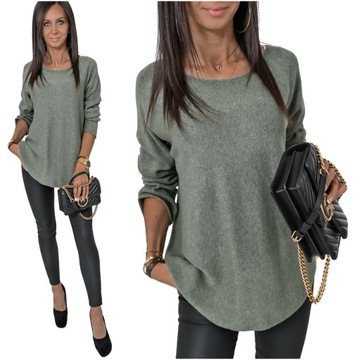 GŁADKI LEKKI CASUALOWY SWETEREK OUTLINE! WZ.2