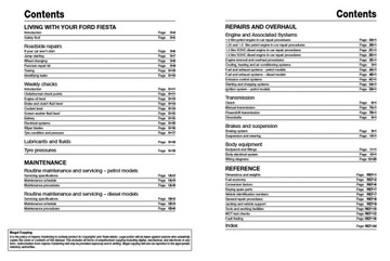 ПРОВЕРКИ ТЕХНИЧЕСКОГО ОБСЛУЖИВАНИЯ АВТОМОБИЛЯ FORD FIESTA 1.5 DIESEL (13 - 17) КНИГА РЕМОНТА